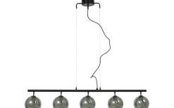 Avlånga Taklampor-Aneta Atom Taklampa 114cm Svart/Rök
