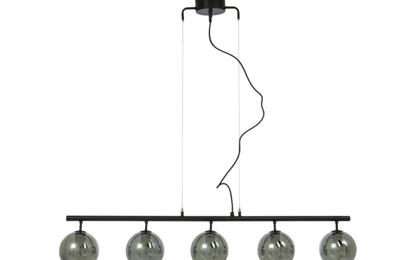 Avlånga Taklampor-Aneta Atom Taklampa 114cm Svart/Rök