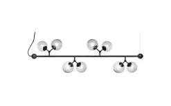 Avlånga Taklampor-Halo Design Atom Taklampa 123cm Svart/Smoke