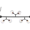 Avlånga Taklampor-Halo Design Atom Taklampa 80cm Svart/Smoke