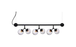 Avlånga Taklampor-Halo Design Atom Taklampa 80cm Svart/Smoke