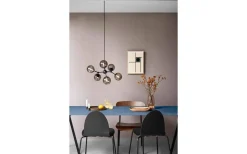 Stora Taklampor Ø50-69 Cm-Halo Design Atom Taklampa 57cm Svart/Smoke