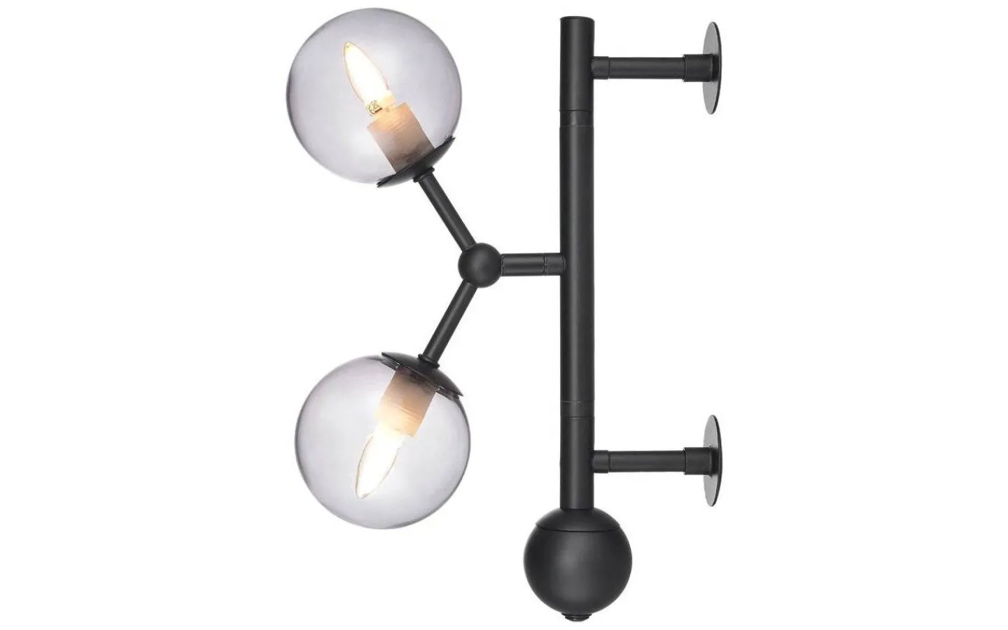 Lampetter-Halo Design Atom Vägglampa Antik Svart/Smoke