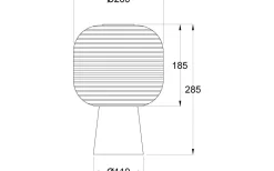 Bordslampor < Aneta Aura Bordslampa 28cm Bruntbets/Vit