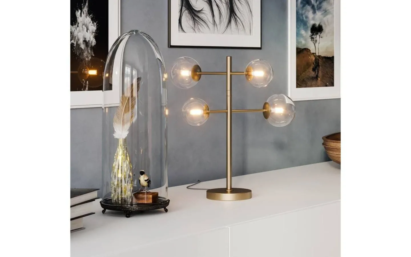 Bordslampor < By Rydens Avenue Bordslampa 4L 50cm Mässing/Klar
