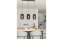 Avlånga Taklampor < Eglo Bajazzara Taklampa 89cm Svart