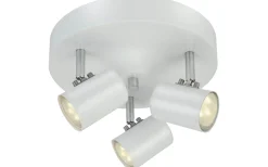 Runda Takspotlights|Takspot Med 3 Lampor-Aneta Balder Takspotlight 25cm Vit/Krom