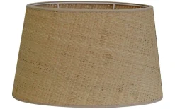 Enfärgade Runda Lampskärmar-Hallbergs Bali Lampskärm Oval Ø20cm Natur