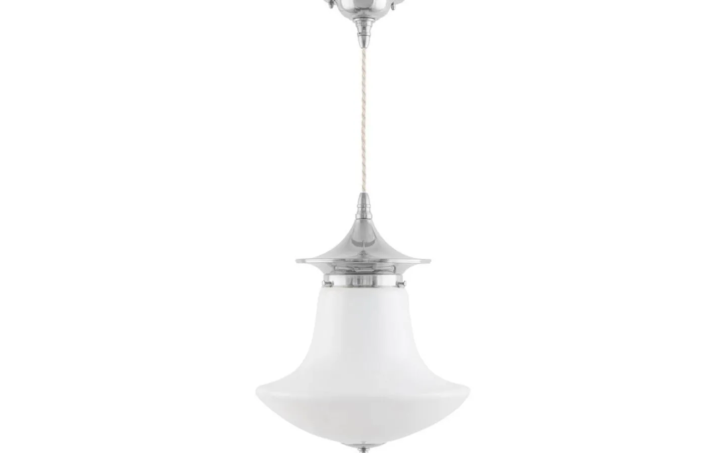 Reservglas Och Reservdelar-Karlskrona Lampfabrik Balusterskärm 100/280 - Vitt överfångsglas