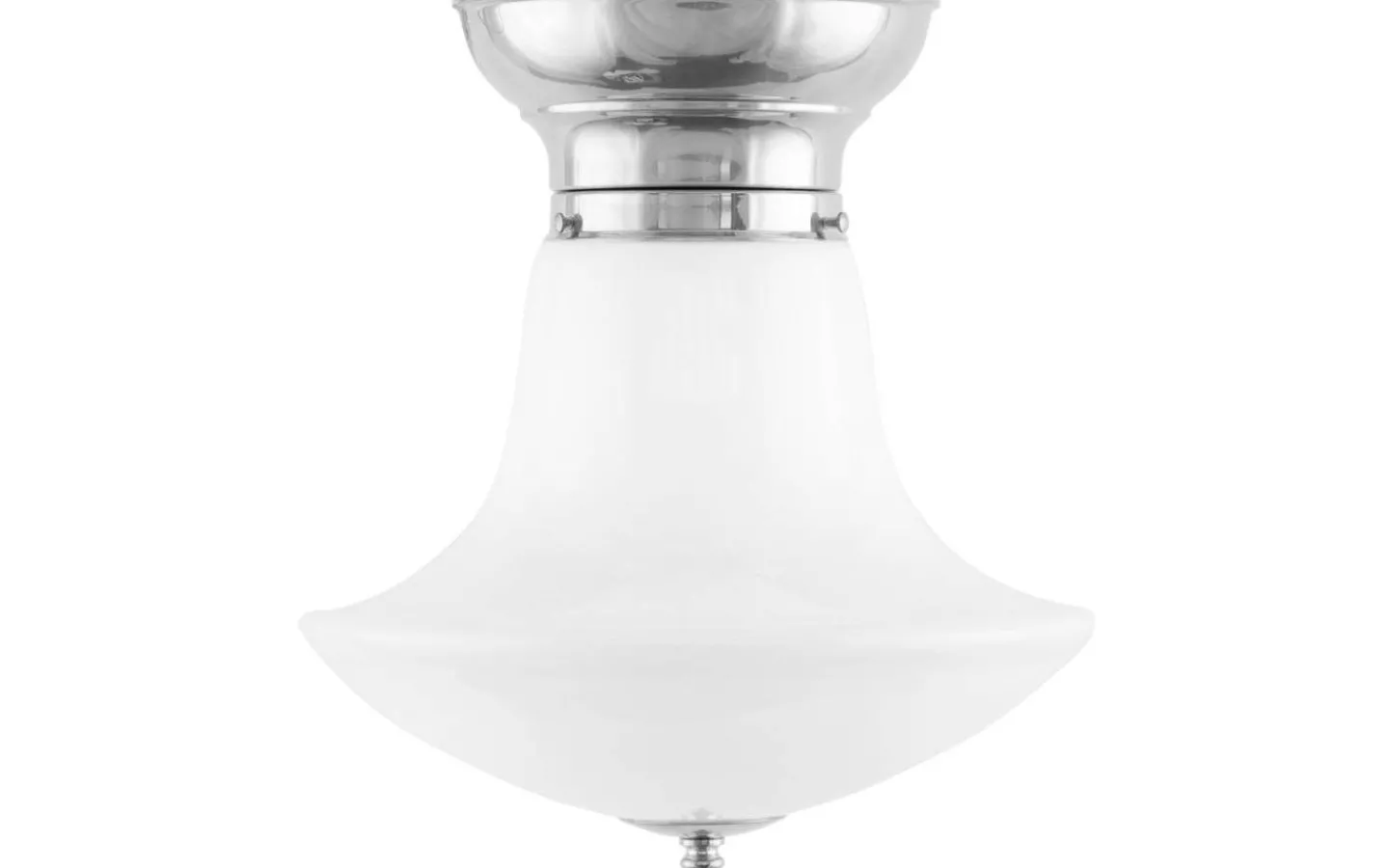 Reservglas Och Reservdelar-Karlskrona Lampfabrik Balusterskärm 100/280 - Vitt överfångsglas