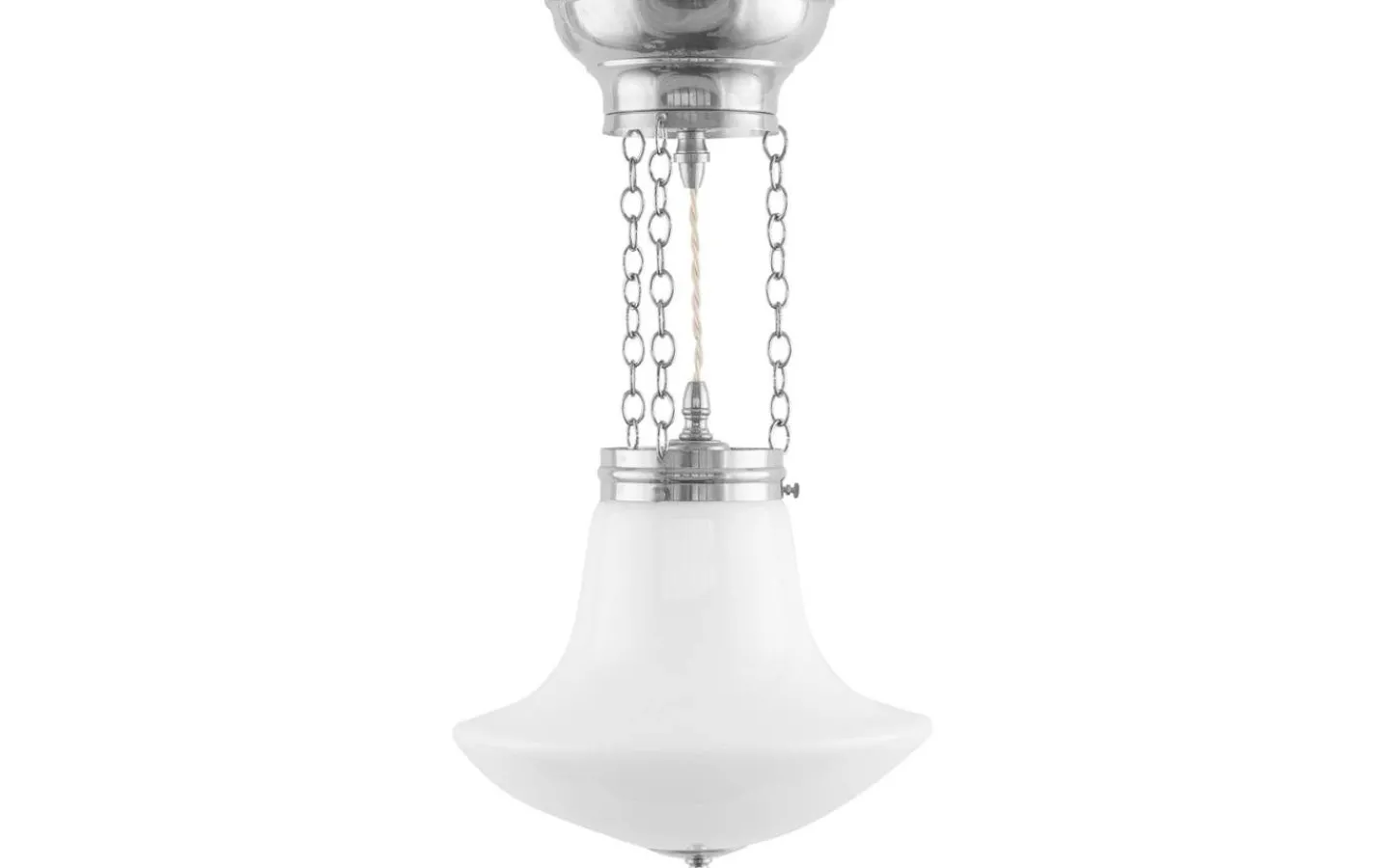 Reservglas Och Reservdelar-Karlskrona Lampfabrik Balusterskärm 100/280 - Vitt överfångsglas