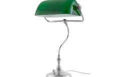 Skrivbordslampor < Karlskrona Lampfabrik Bankirlampa - Förnicklad