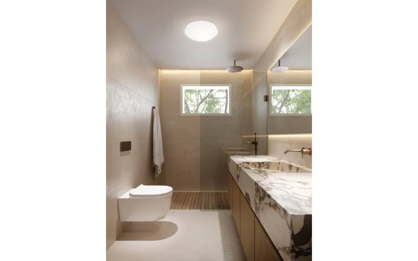 Plafonder-Eglo Bari Plafond 27,5cm Sensor Vit IP44