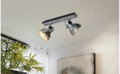 Takspot Med 2 Lampor < Eglo Barnstaple Takspotlight 48cm 2L Grå