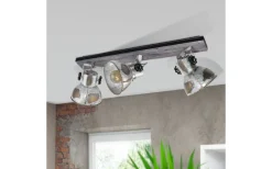Takspot Med 3 Lampor-Eglo Barnstaple Takspotlight 75cm 3L Grå