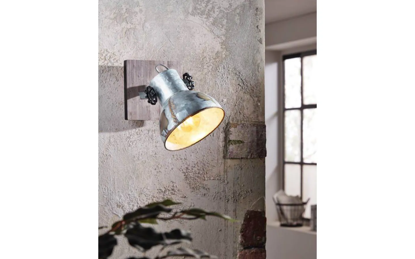 Läslampor-Eglo Barnstaple Vägglampa Grå