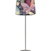 Bordslampor-PR Home Base Bordslampa 71cm Silver med mönstrad skärm