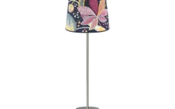Bordslampor-PR Home Base Bordslampa 58cm Silver med mönstrad skärm