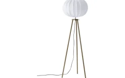 Golvlampor < PR Home Base Tripod Golvlampa 125cm Antikmässing/Vit