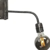 Lampetter-PR Home Base Vägglampa 34cm Beaten Silver