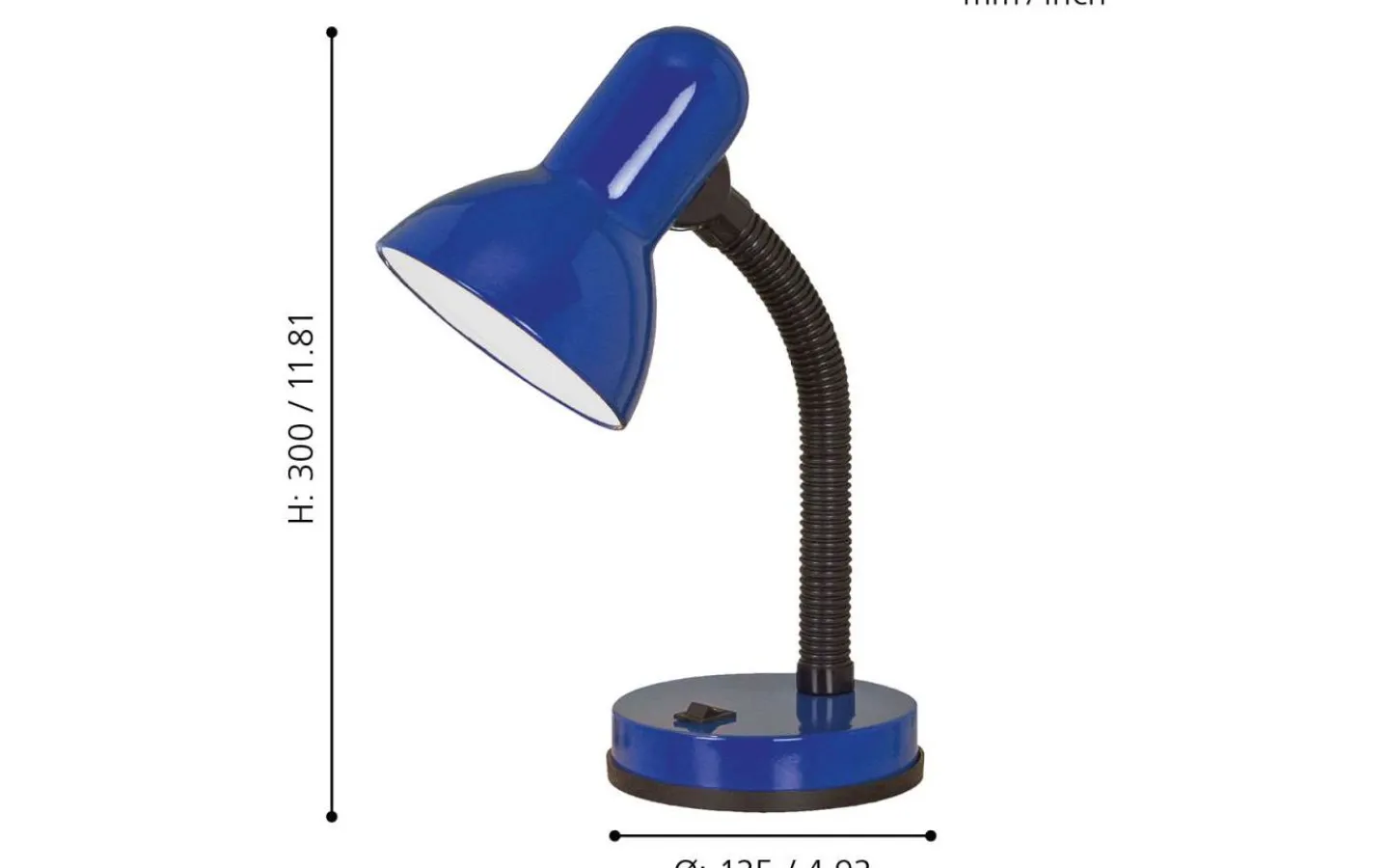 Skrivbordslampor-Eglo Basic Skrivbordslampa 30cm Blå