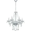 Kristallkronor-Eglo Basilano Kristallkrona 6-Arm 72cm Krom