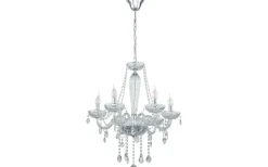 Kristallkronor-Eglo Basilano Kristallkrona 6-Arm 72cm Krom