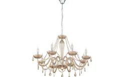 Kristallkronor-Eglo Basilano Kristallkrona 8-Arm 82cm Konjak