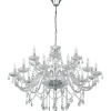 Kristallkronor < Eglo Basilano Kristallkrona 18-Arm 100cm Krom