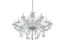 Kristallkronor < Eglo Basilano Kristallkrona 18-Arm 100cm Krom