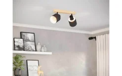 Avlånga Takspotlights|Takspot Med 2 Lampor-Eglo Batallas Takspotlight 30cm Svart