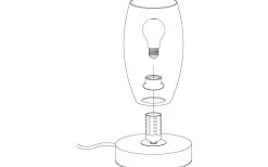 Bordslampor < Eglo Batista Bordslampa 23cm Nickel