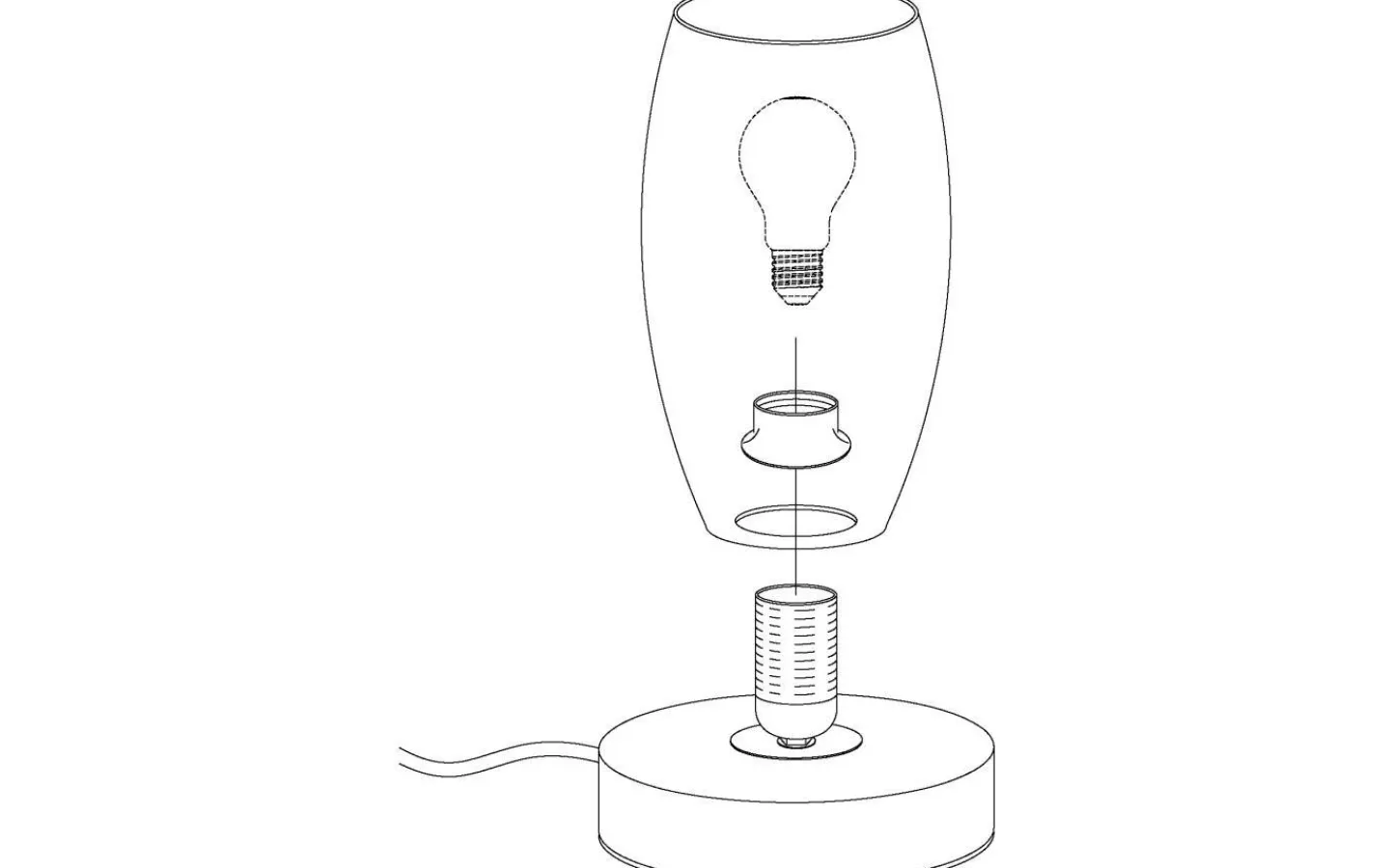 Bordslampor < Eglo Batista Bordslampa 23cm Nickel