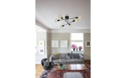 Sovrum|Plafonder-Cottex Baton Plafond 6L 68cm Svart