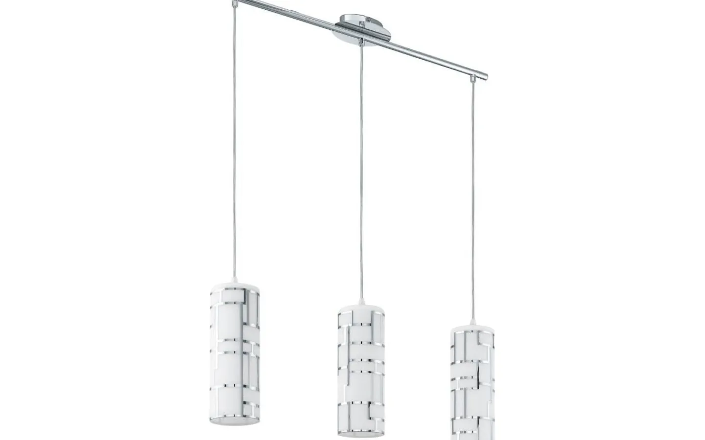 Avlånga Taklampor-Eglo Bayman Taklampa 72cm Krom/Vit