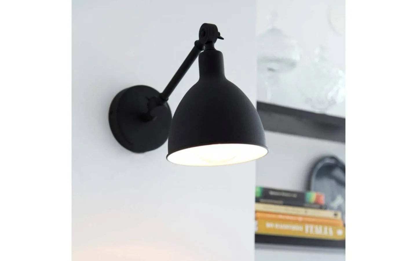 Kök & Matplats|Läslampor-By Rydens Bazar Mini Vägglampa Svart