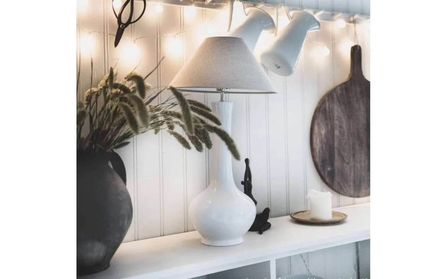 Vardagsrum|Sovrum < Hallbergs Bella Lampfot 50cm Vit