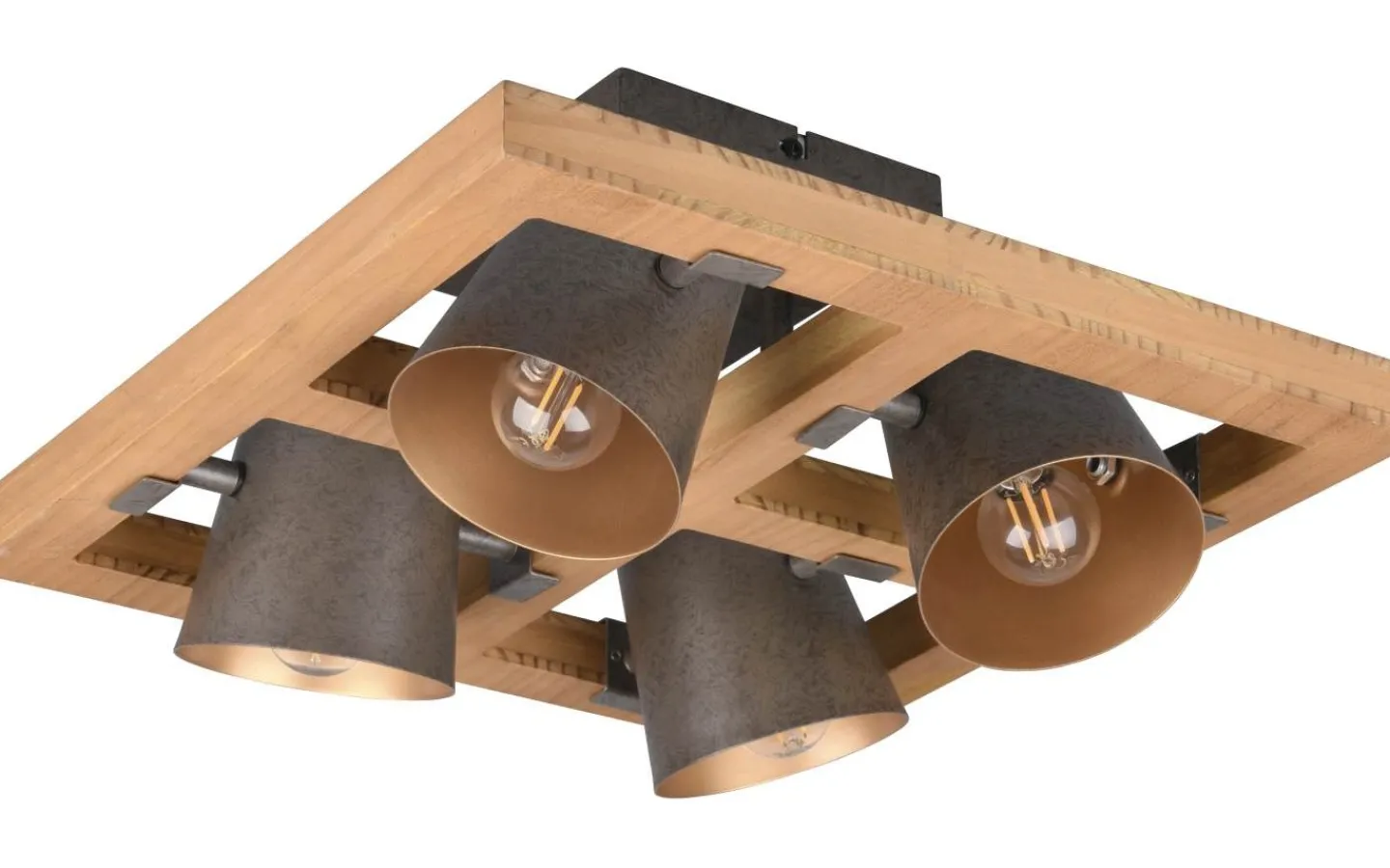 Plafonder < Trio Lighting Bell Plafond 4-delad E14 antik stål