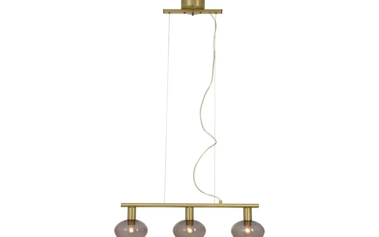 Avlånga Taklampor < Aneta Bell Taklampa 70cm Matt Mässing/Rök