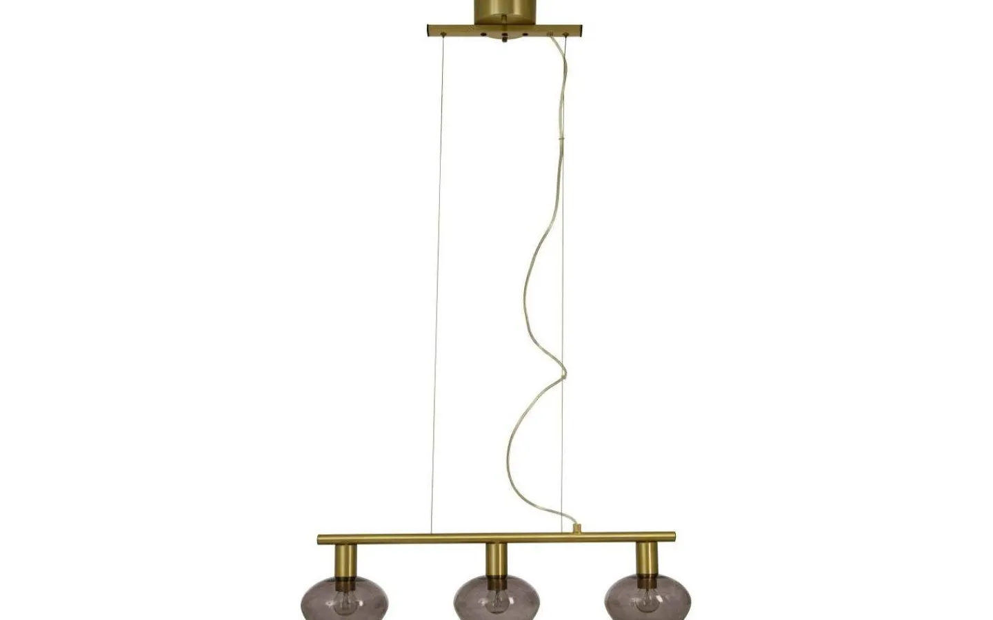 Avlånga Taklampor < Aneta Bell Taklampa 70cm Matt Mässing/Rök