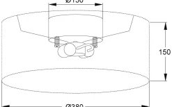 Sovrum|Plafonder-Aneta Bendir Plafond 38cm Vit Rynk