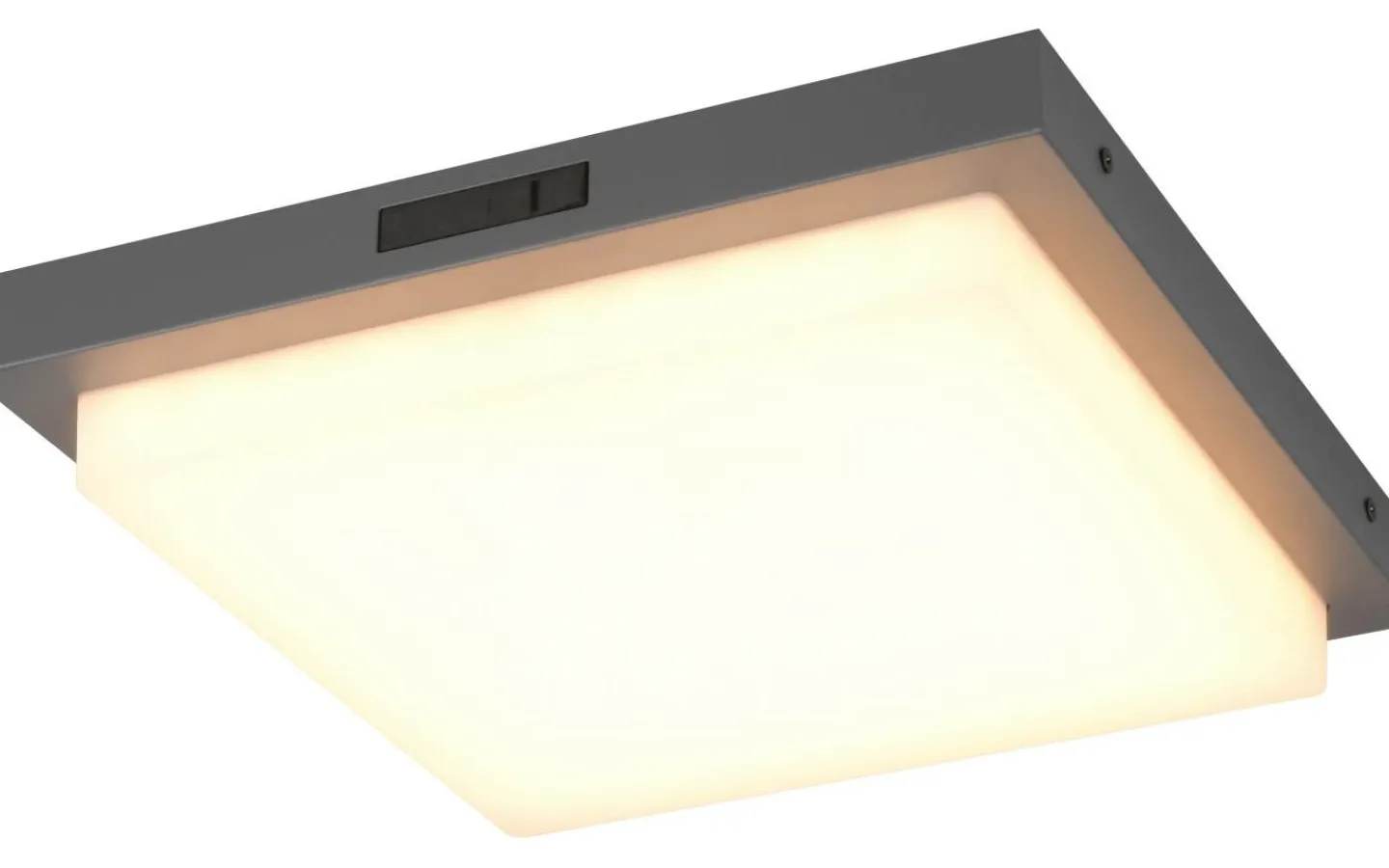 Badrumslampor Tak-Trio Lighting Bermejo Plafond LED 30x30cm antracit IP54