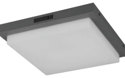 Badrumslampor Tak-Trio Lighting Bermejo Plafond LED 30x30cm antracit IP54