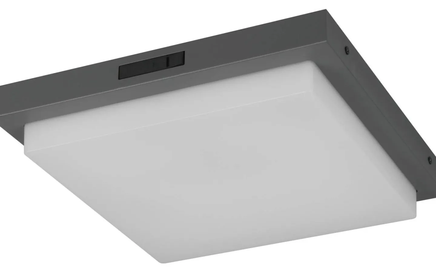 Badrumslampor Tak-Trio Lighting Bermejo Plafond LED 30x30cm antracit IP54