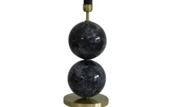 Sovrum|Lampfötter-Hallbergs Bertone Lampfot 47cm Svart Marmor/Mässing