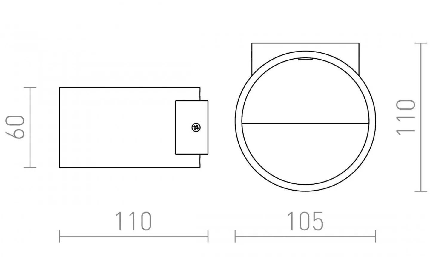 Lampetter-Rendl Biaritz Vägglampa Vit LED 5W 3000K