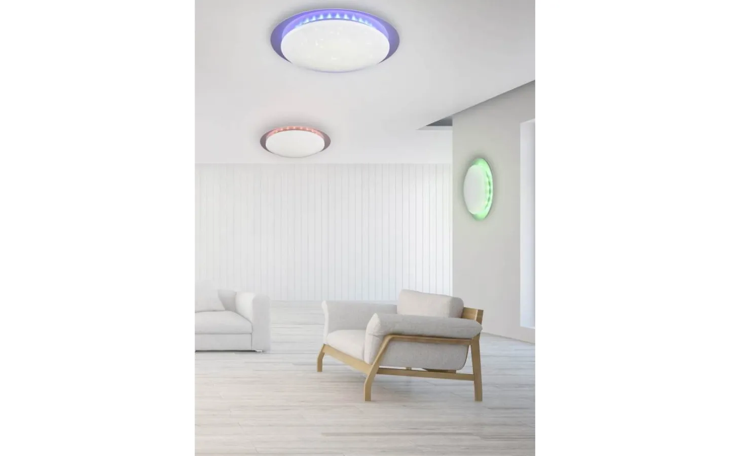 Plafonder-Reality Bilbo Plafond LED 35cm vit RGBW