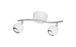 Avlånga Takspotlights|Takspot Med 2 Lampor-Eglo Bimeda Takspotlight 37cm GU10 LED 3000K 2x2,8W Vit