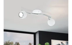 Avlånga Takspotlights|Takspot Med 2 Lampor-Eglo Bimeda Takspotlight 37cm GU10 LED 3000K 2x2,8W Vit
