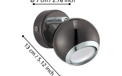 Läslampor-Eglo Bimeda Vägglampa LED 3000K 2,8W Nickel